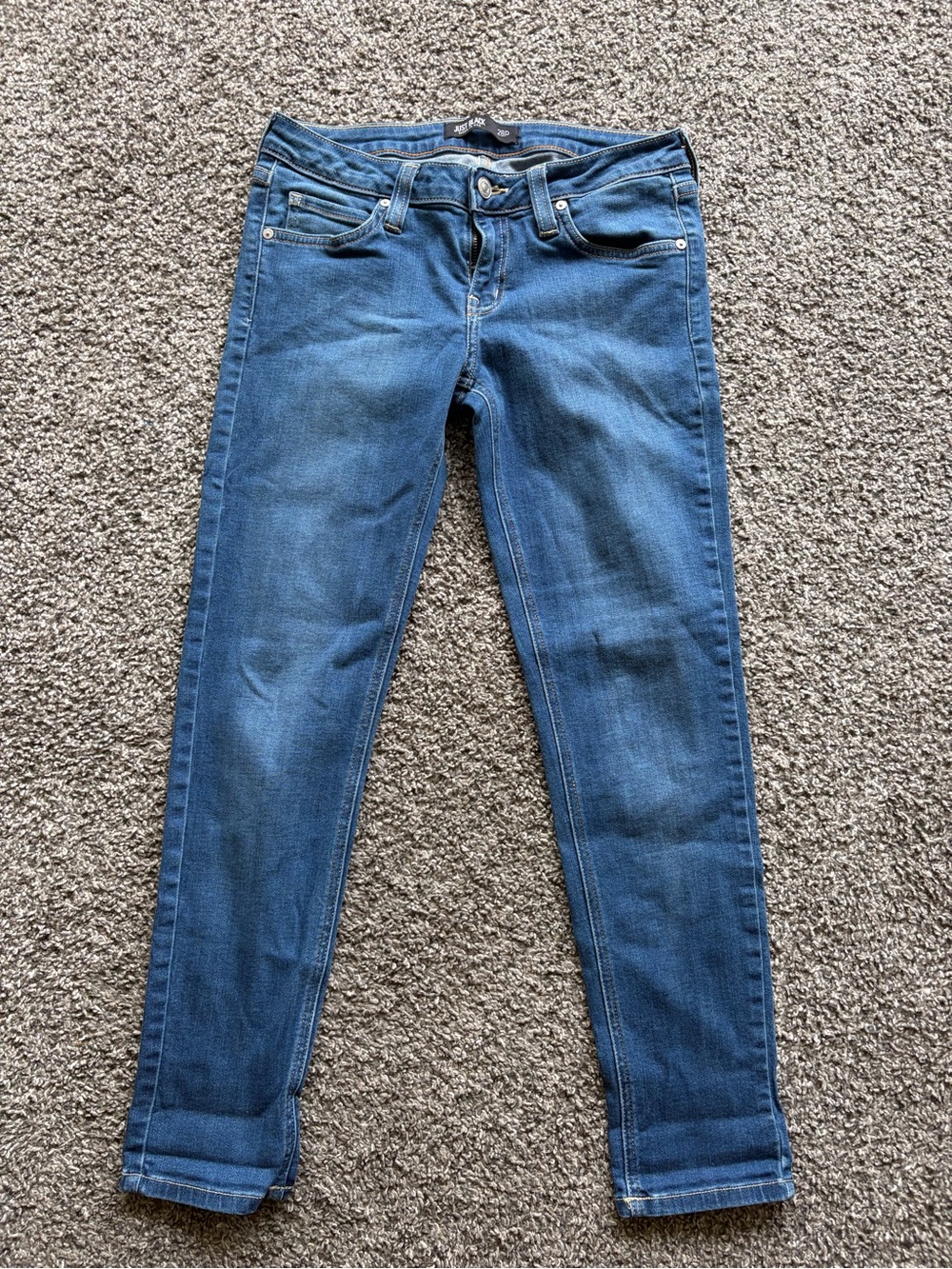 Just Black Women's Skinny Jeans in Dark Blue Wash Made in USA